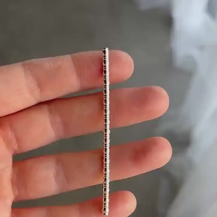 think textured silver shank blank