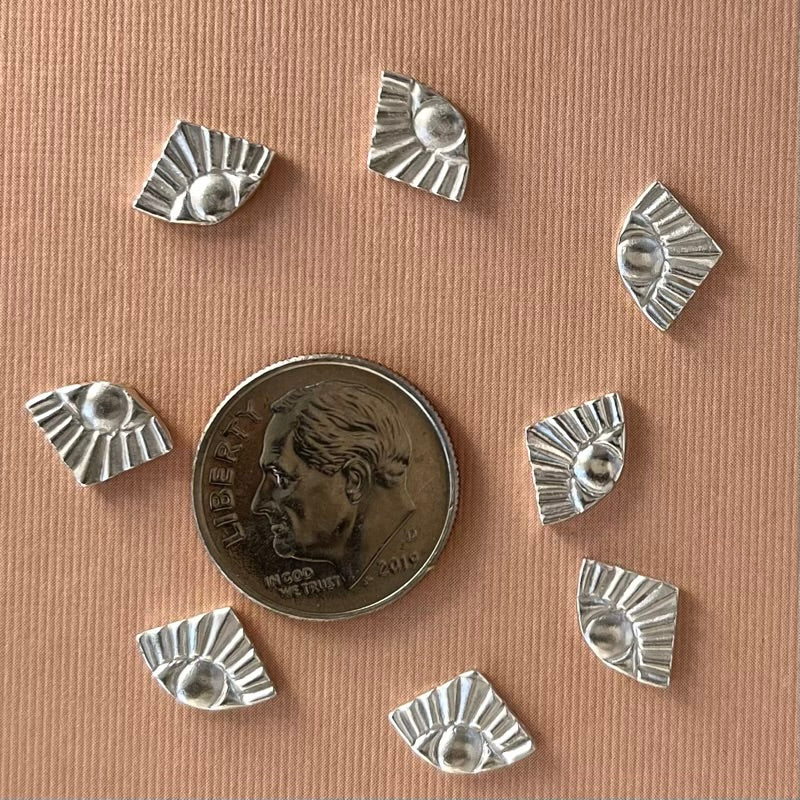 silver evil eye solderable accent